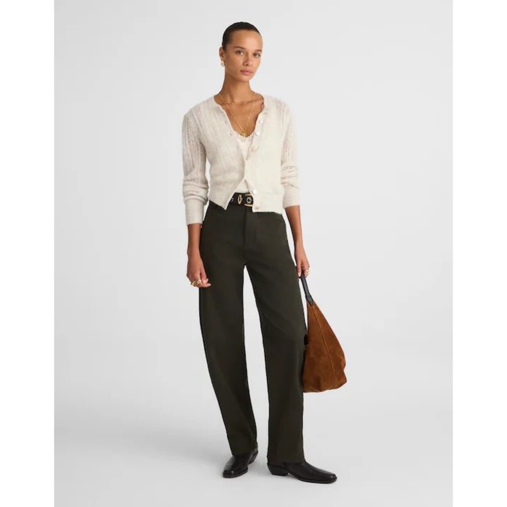 Madewell The Balloon Pant 30 Olive Green High Rise Utility Carpenter Tapered Leg